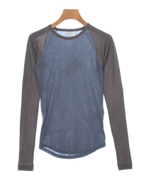 AURALEE Tee Shirts/Tops NavyxBrown 0490026Y0053 | Online Thrift