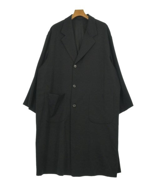 yohji yamamoto POUR HOMME Chesterfield coats Black 2001426E0066