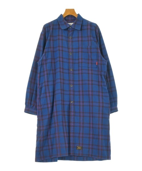 WTAPS Casual shirts BluexBrownxRed(Check Pattern) 3304126S0006