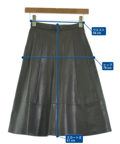 M-Premier BLACK Knee length skirts