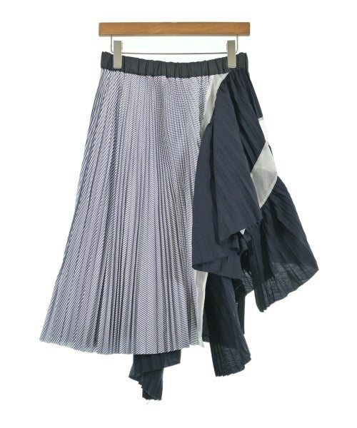 sacai Long/Maxi length skirts BluexWhitexNavy 0357926L0031