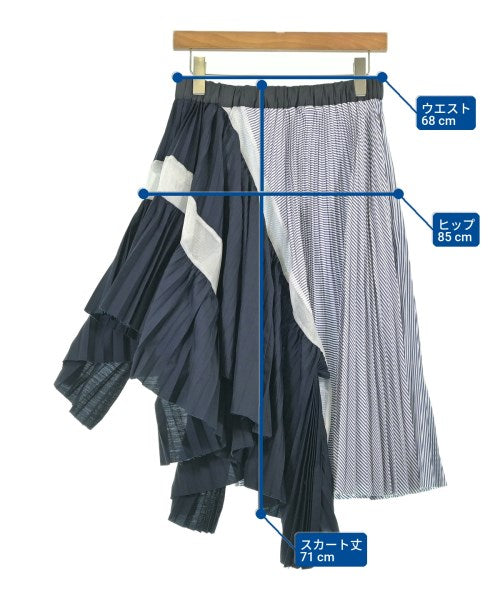 sacai Long/Maxi length skirts BluexWhitexNavy 0357926L0031