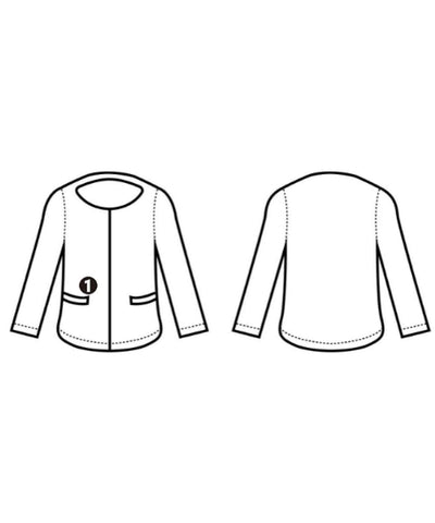 Mame Kurogouchi Collarless jackets