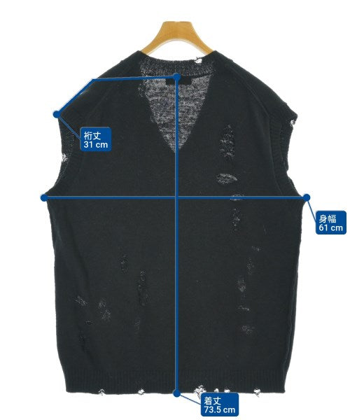yohji yamamoto POUR HOMME Vests Black 2001426A0087 | Online Thrift