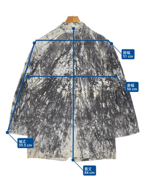 ISSEY MIYAKE Casual jackets GrayxWhitexBlack(Patterned