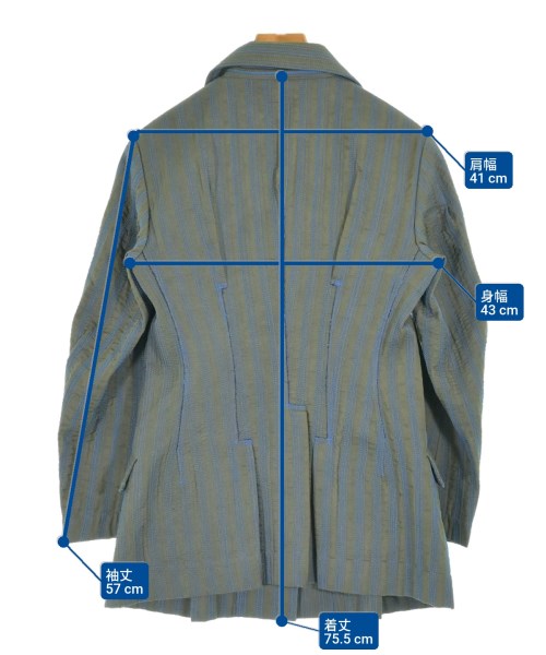 ヴィンテージISSEY MIYAKE ジャケット サイズ3 ISSEY MIYAKE Casual jackets KhakixBlue 2011526Y0033 | Online