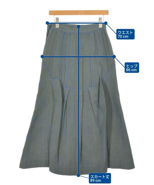 ISSEY MIYAKE Long/Maxi length skirts KhakixBlue 2011526Y0034