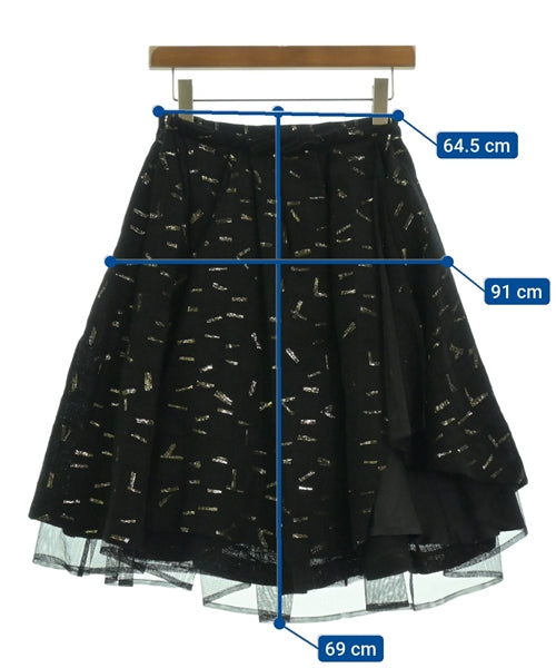 noir kei ninomiya Knee length skirts
