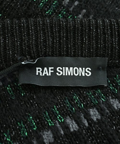 RAF SIMONS ブラック メッシュニットセーター RAF SIMONS Sweaters BlackxGrayxGreen(Patterned) 2103726A0017