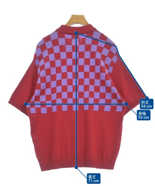 ア*ラ様 Supreme Argyle Quaater Zip Knit Pol Supreme_Argyle_Zip_Polo_Grey_H