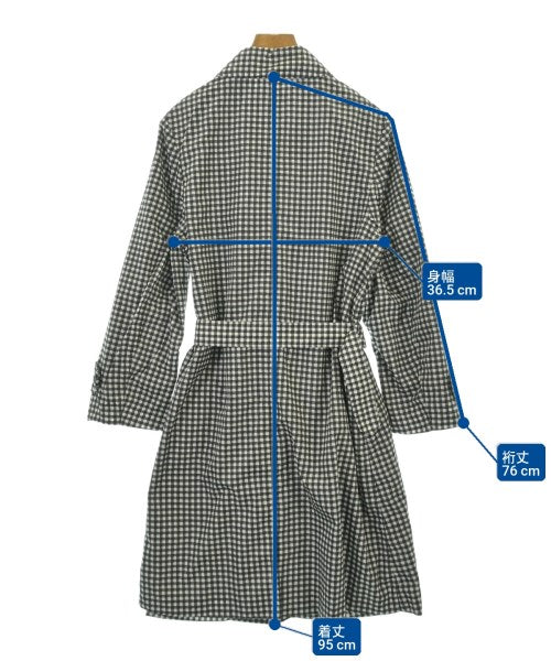 PRADA Soutien collar coats BlackxWhite(Check Pattern) 4103726L0200