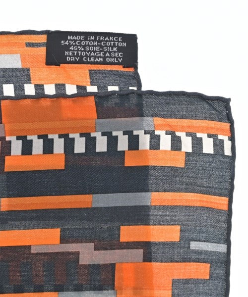 HERMES Bandana/Scarves NavyxOrangexWhite(Patterned) 4500326Y0260